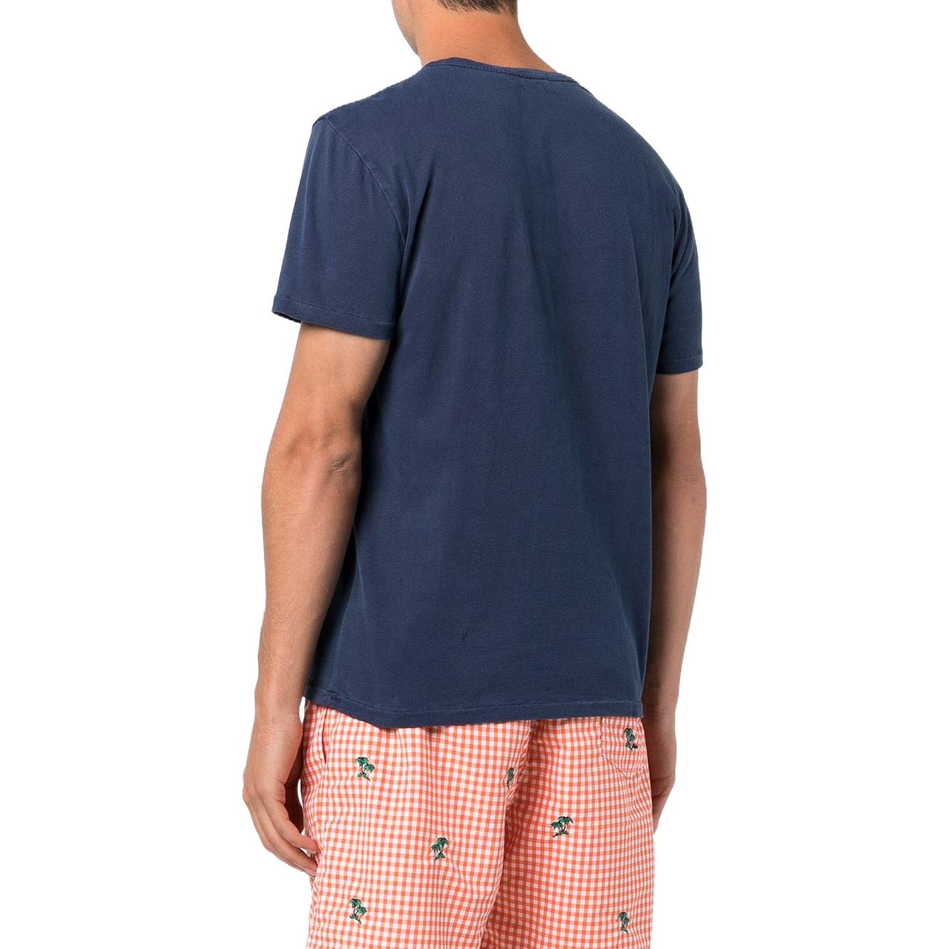 Футболка мужская морская синяя Polo Ralph Lauren — фото 4