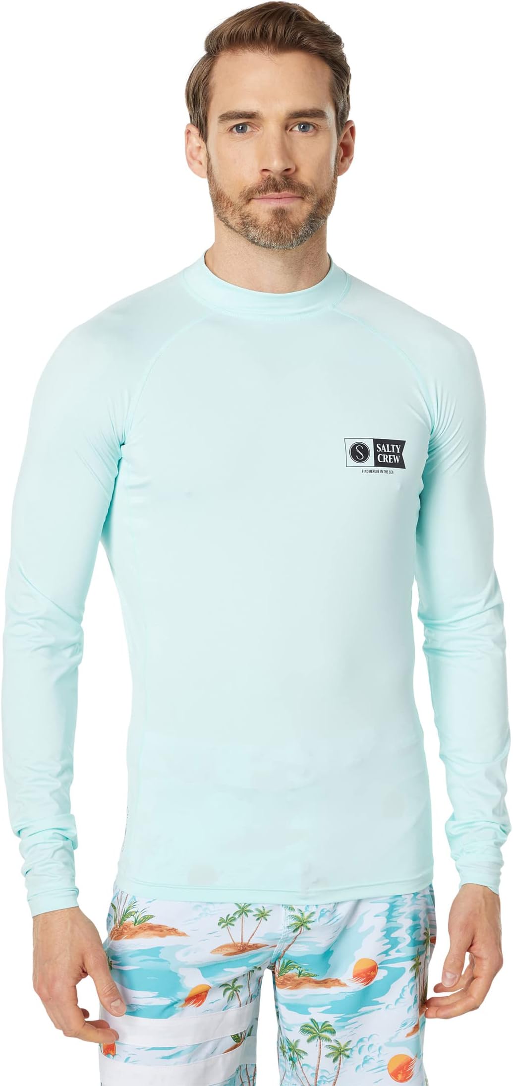 

Плавки Salty Crew Shelter Long Sleeve Rashguard, цвет Sea Foam