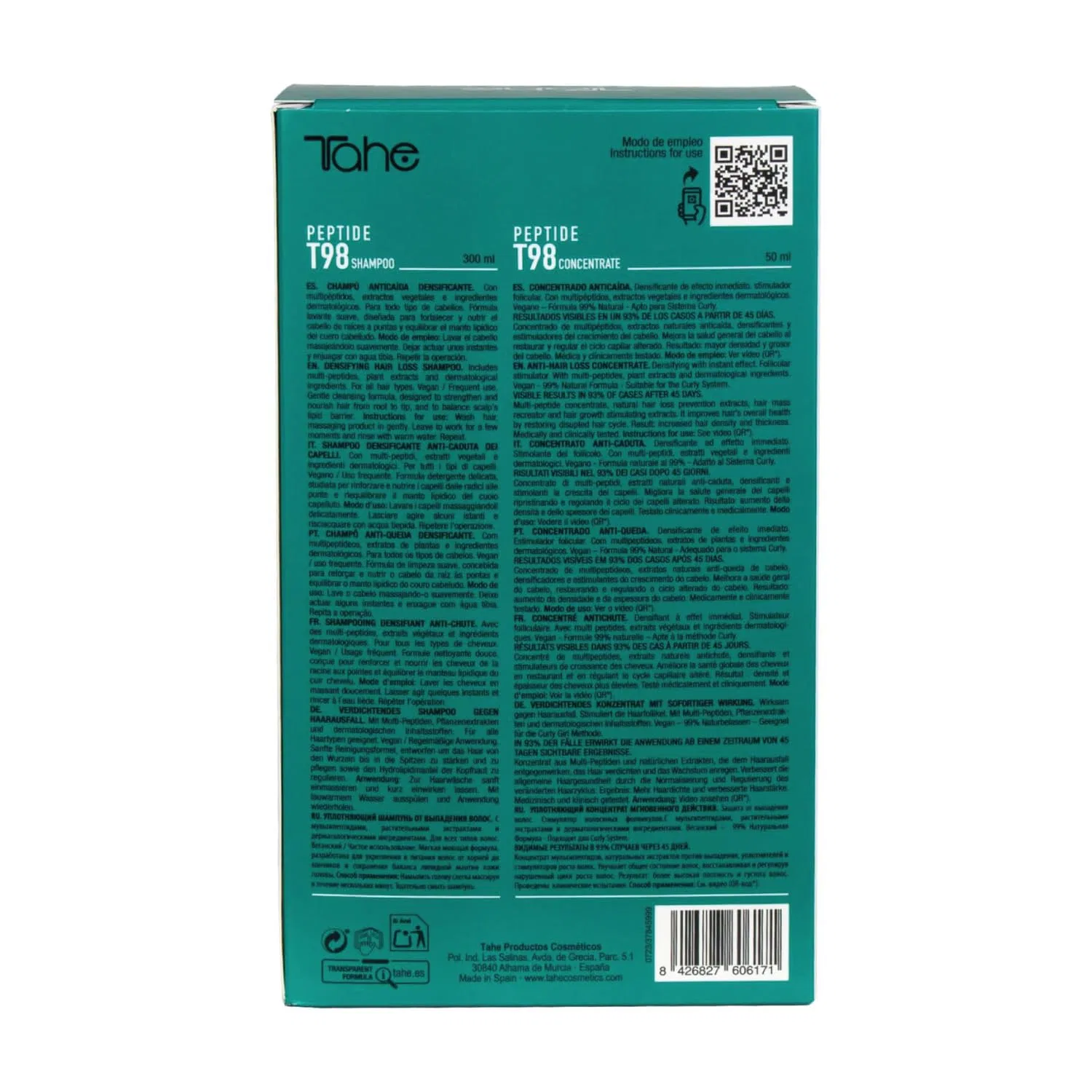 Набор против выпадения волос «Peptide T98 Pack Anti-Hair Loss Program» от Tahe Tahe — фото 3