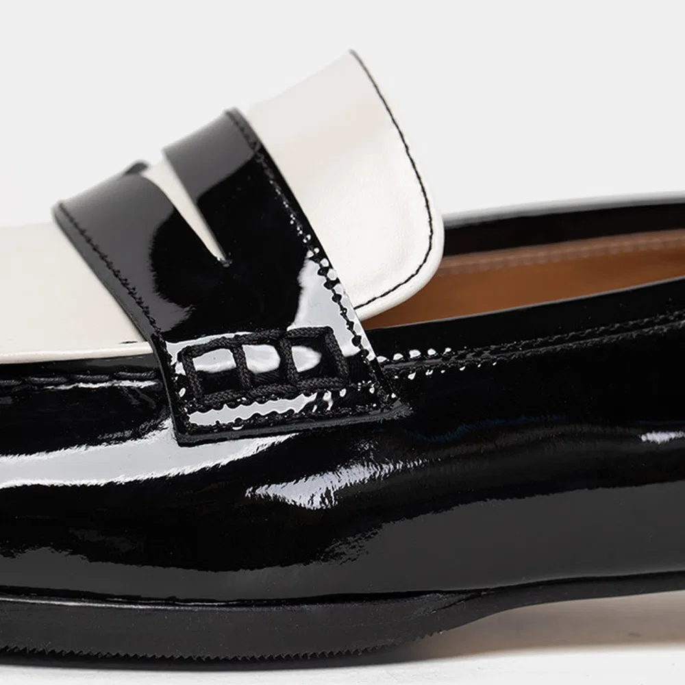 Мужские двухцветные лоферы Pio Twotone Penny Loafer Piano Black от Modiattico — фото 4