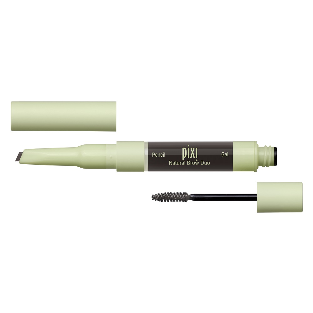 

Двусторонняя краска для бровей natural brow duo Pixi, цвет soft black, количество 1 шт.