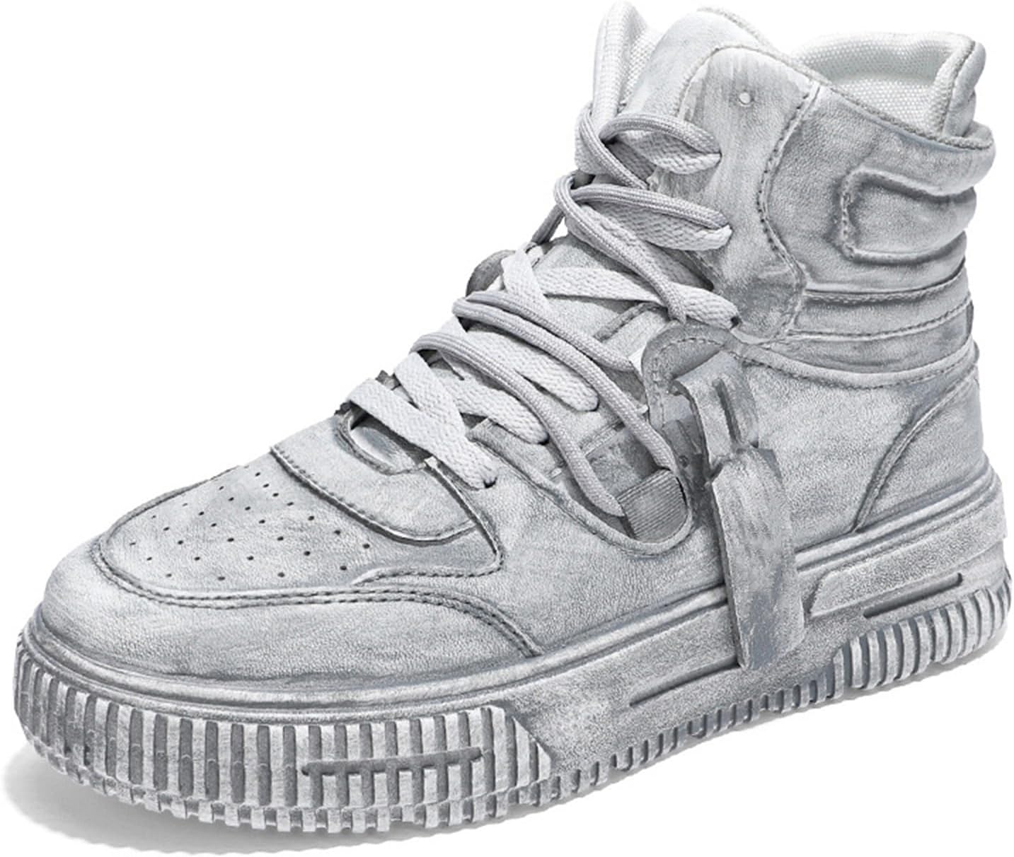 

Мужские модные кроссовки на высокой подошве, скейтбольные туфли, кроссовки, повседневные прогулочные ботинки с толстой подошвой Spwagym, серый