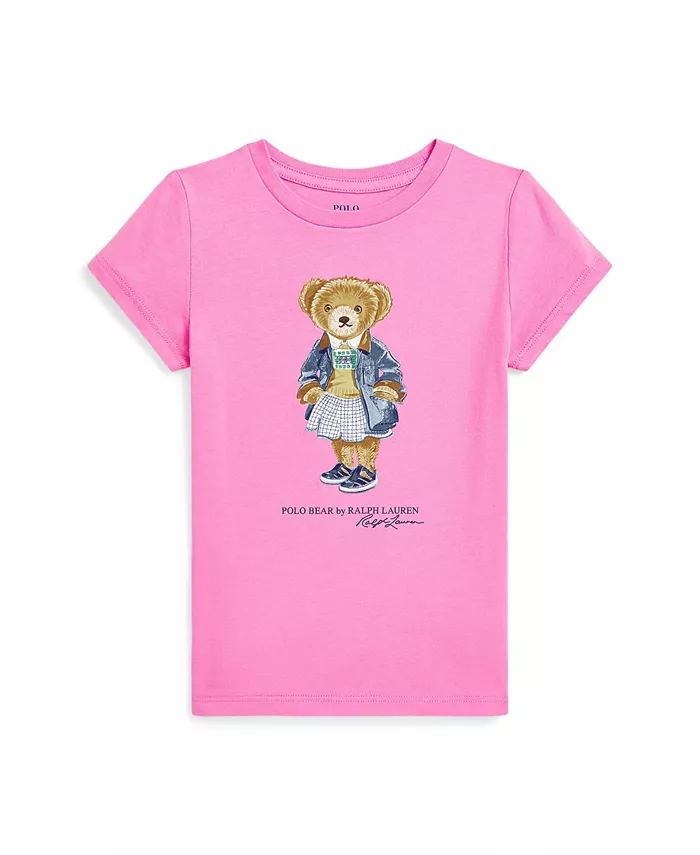 

Футболка с медвежонком Polo для малышей и девочек Polo Ralph Lauren, розовый