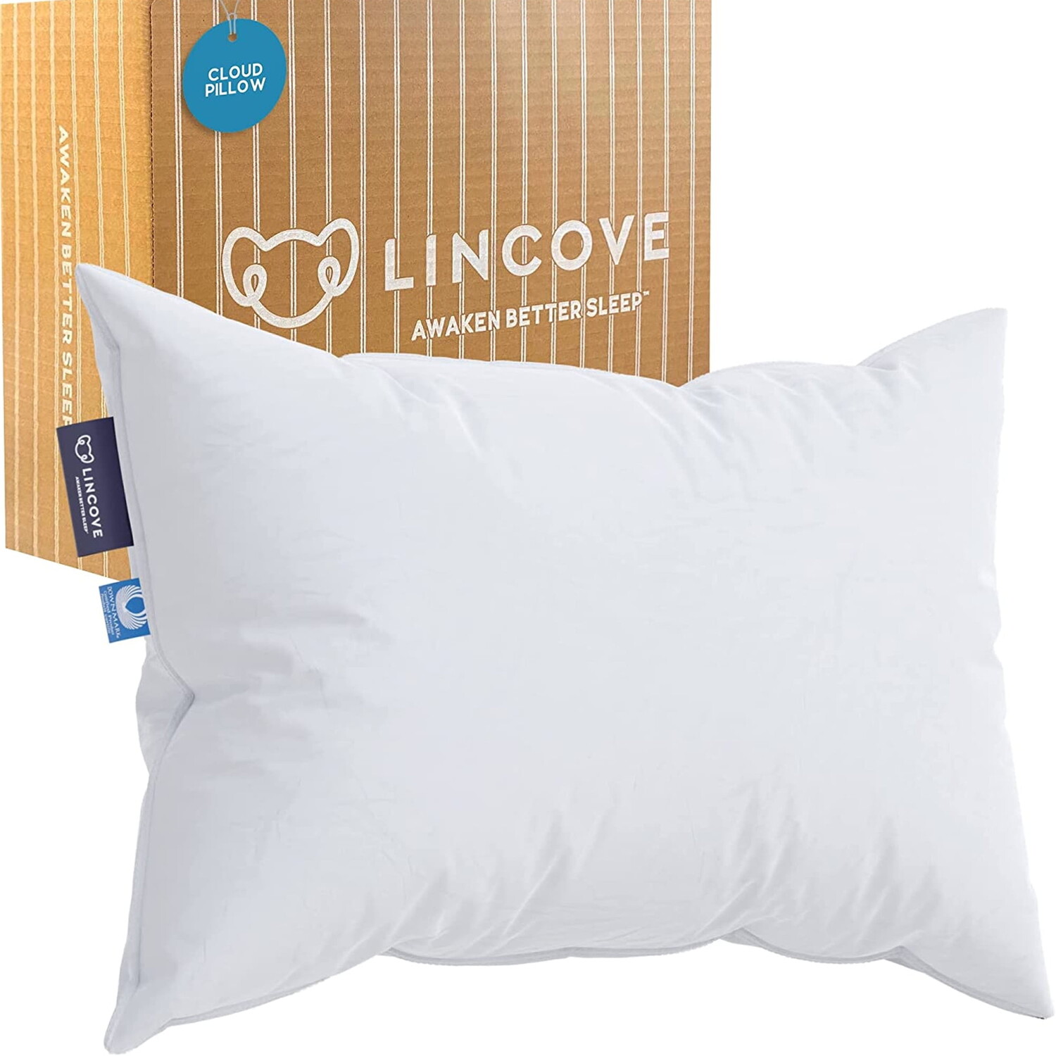

Подушка с канадским белым пухом Lincove Cloud, белый
