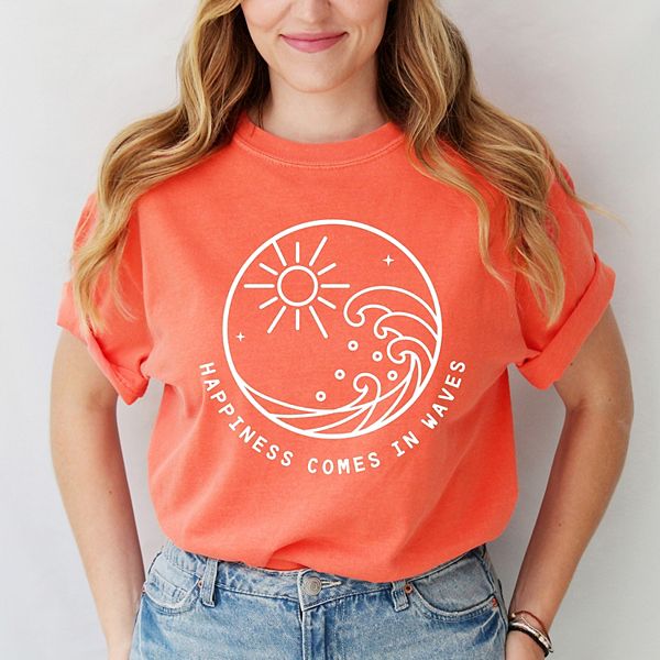 

Футболка с круговым окрашиванием Happiness comes in waves Simply Sage Market, Bright Salmon, Зеленый, Футболка с круговым окрашиванием Happiness comes in waves Simply Sage Market, Bright Salmon