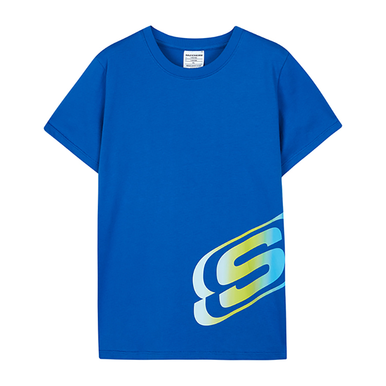

Футболка с коротким рукавом для детей Skechers, Light Snow Cyan