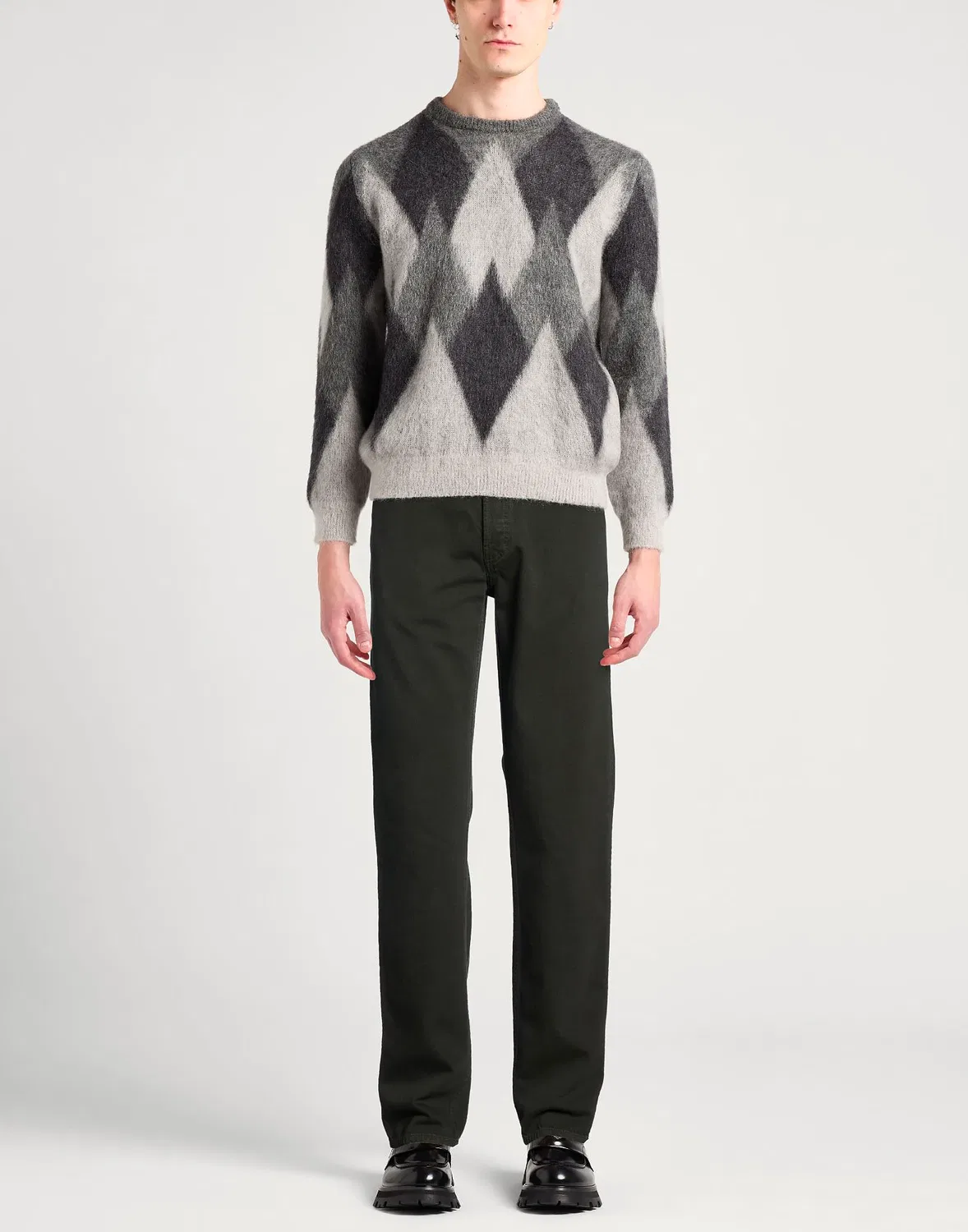 Джинсы tapered BURBERRY мужские серые — фото 2
