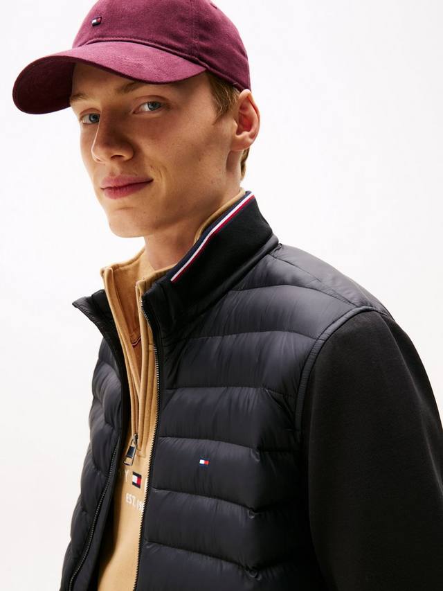 Стеганый джемпер с молнией спереди из смесового хлопка Tommy Hilfiger — фото 4