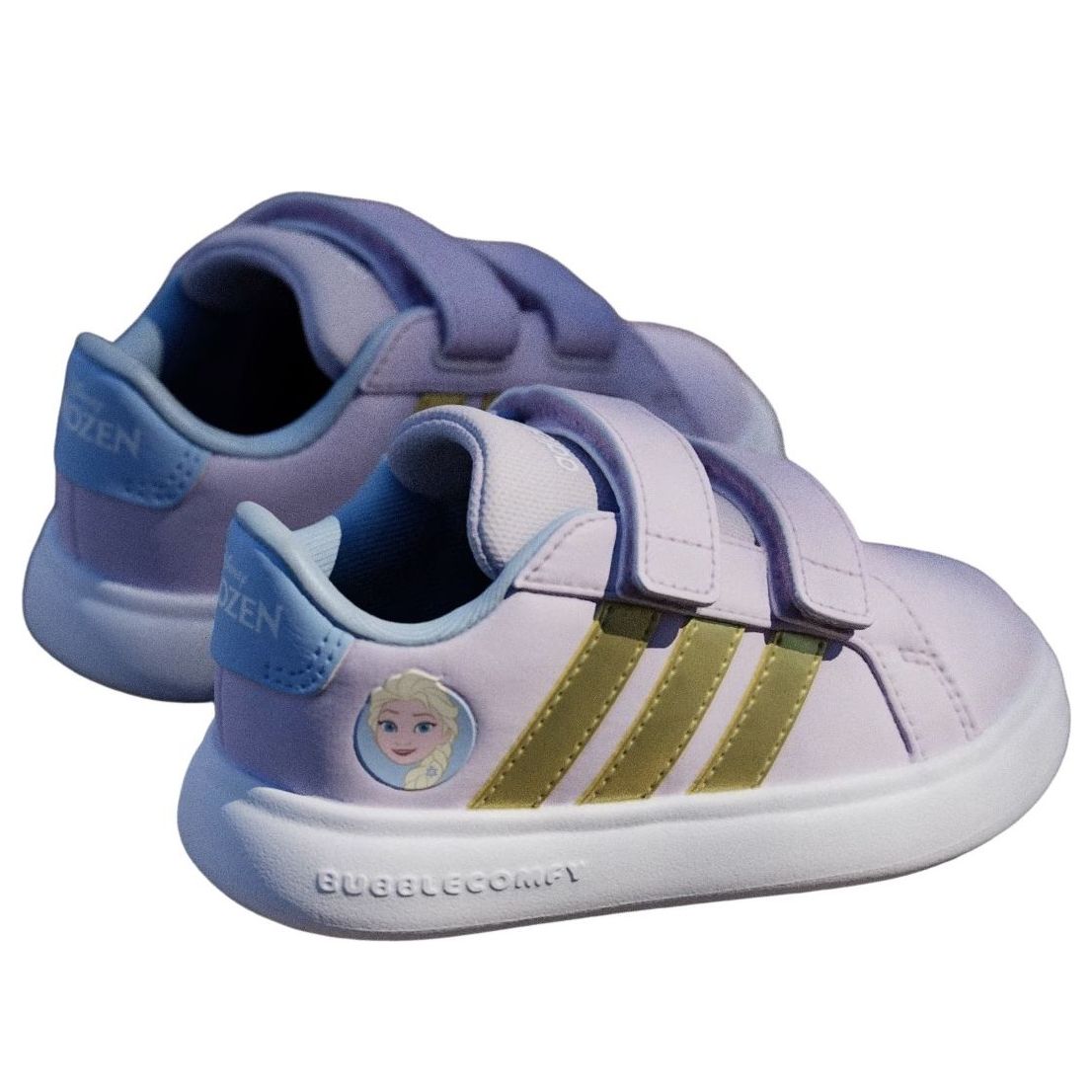 (TD) Adidas x Disney Frozen Grand Court 3.0 'Ice Lavender Gold Metallic' — фото 3