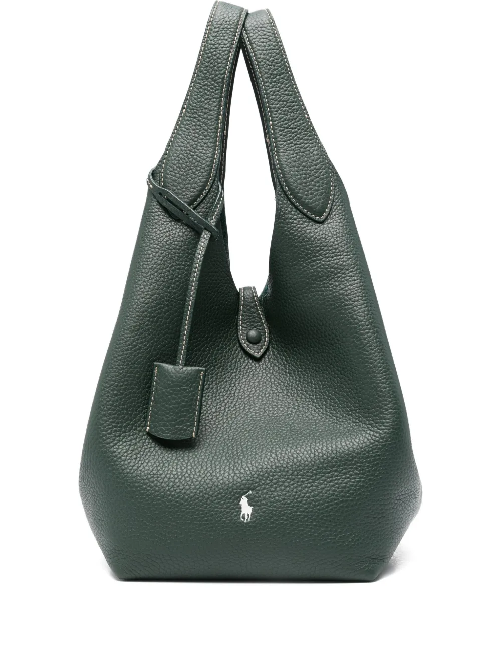 

Кожаная сумка-шоппер среднего размера POLO RALPH LAUREN, зеленый