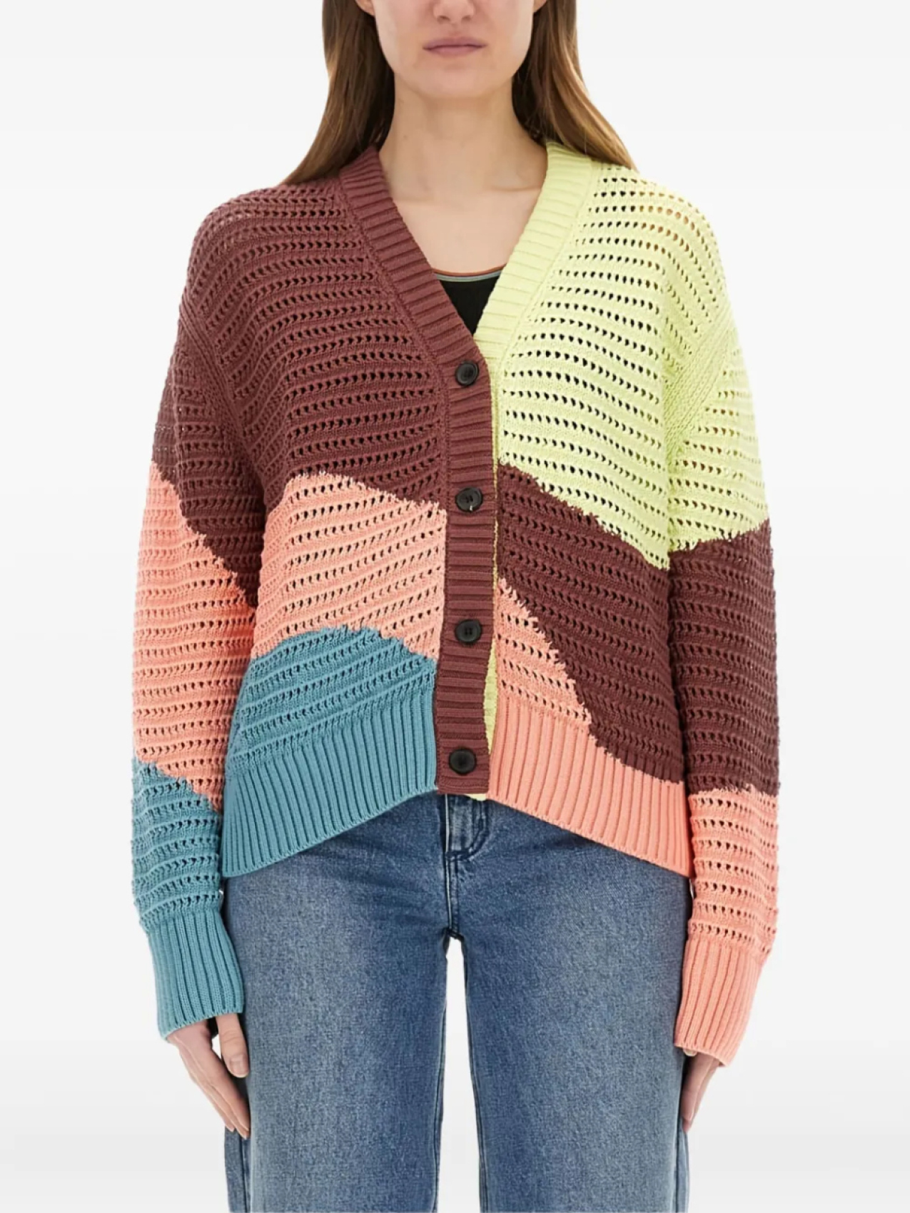

Кардиган с цветными блоками PS Paul Smith, коричневый