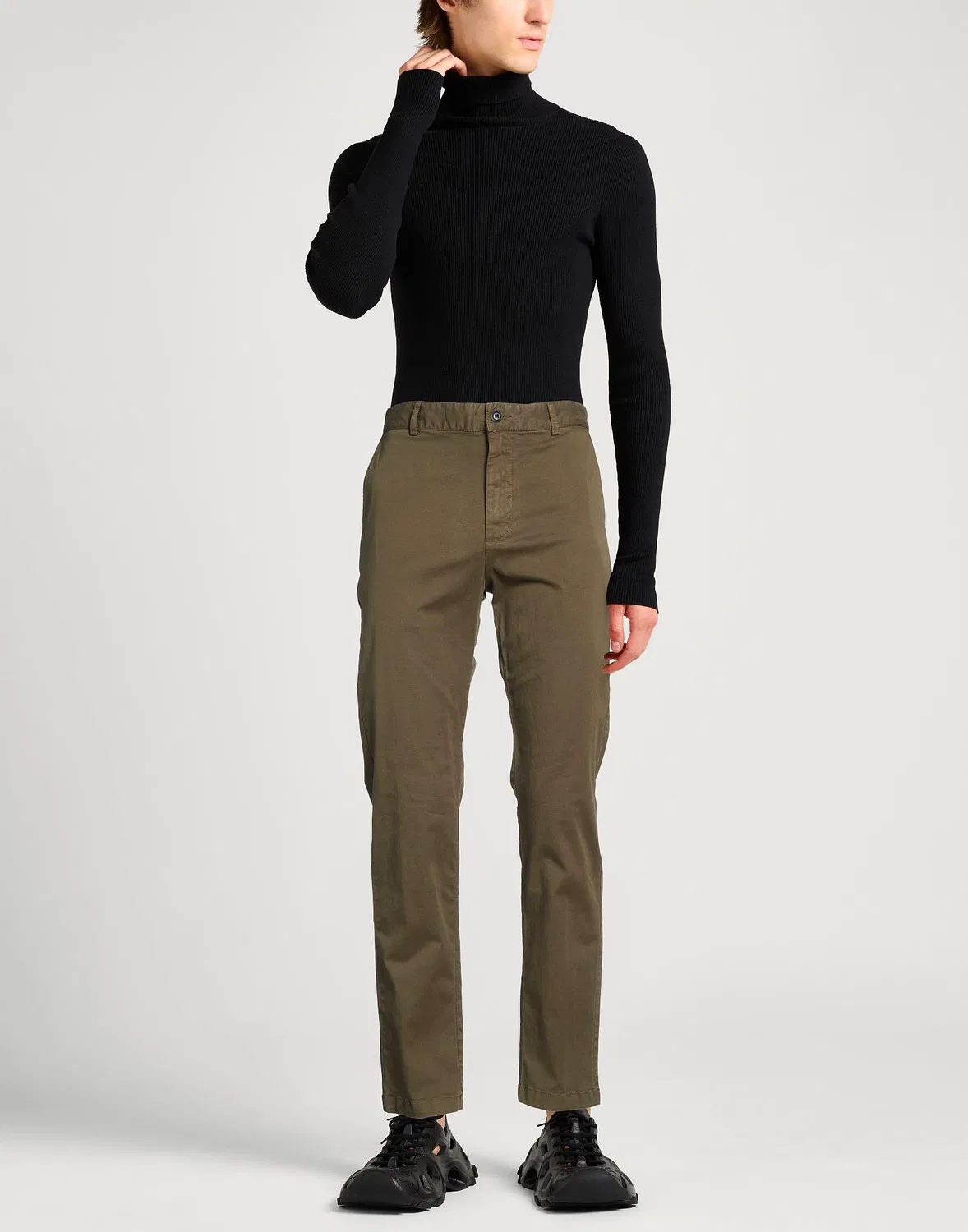 Чиносы из твила Military green DIESEL — фото 2