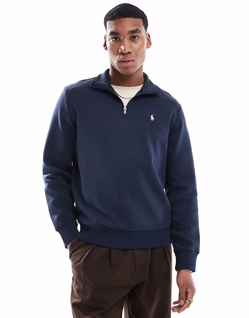 

Polo Ralph Lauren - темно-синяя толстовка с двойной застежкой-молнией и логотипом бренда