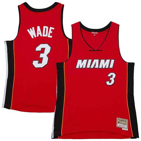 

Женская баскетбольная майка Dwyane Wade Miami Heat 2005/06 Hardwood Classics Swingman красная Mitchell & Ness