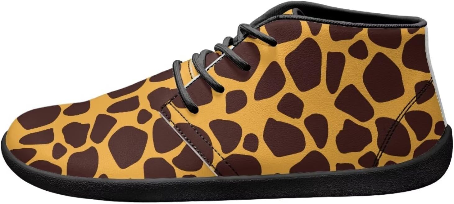 

Мужские кроссовки с широким носком, повседневные минималистичные дышащие ходовые кроссовки с подошвой с нулевым перепадом Pointodoor, Giraffe Print