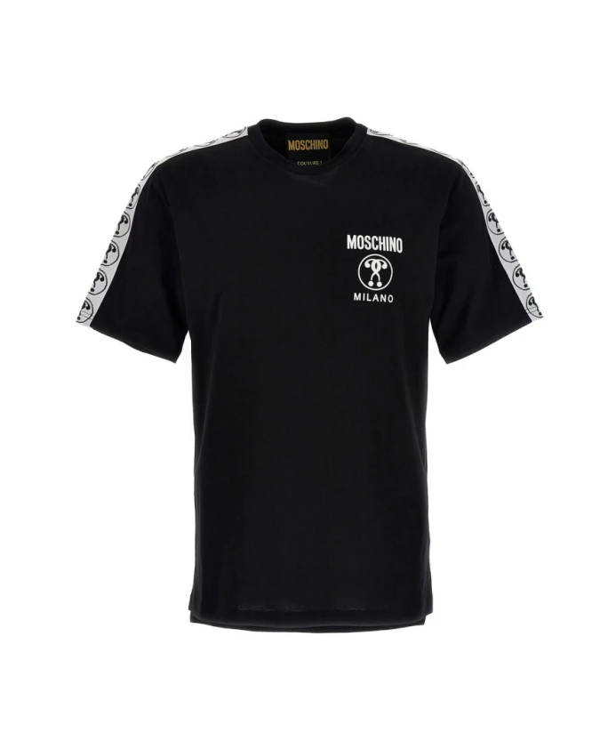 

Черная дизайнерская футболка zpj0708 2041 Moschino, черный