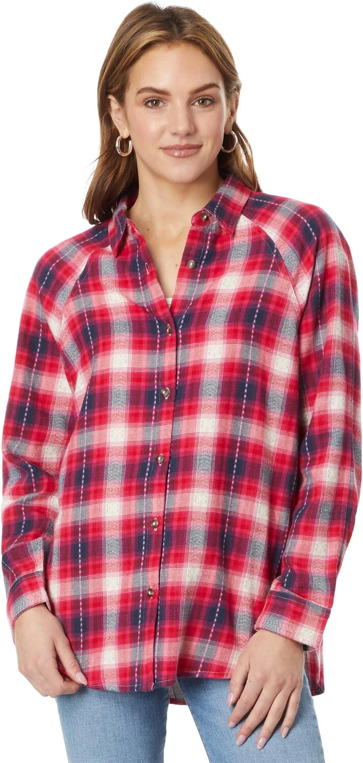 

Рубашка Oversized Plaid Tunic Lucky Brand, цвет Red Clover Plaid