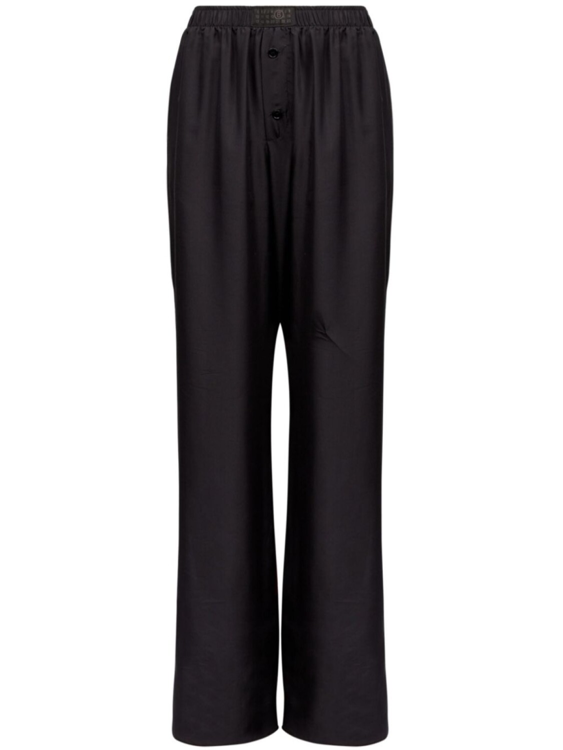 

Шелковые брюки MM6 Maison Margiela, черный