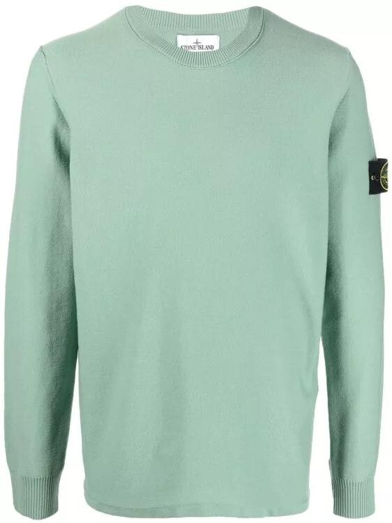 

Джемпер с круглым вырезом и нашивкой compass Stone Island, зеленый