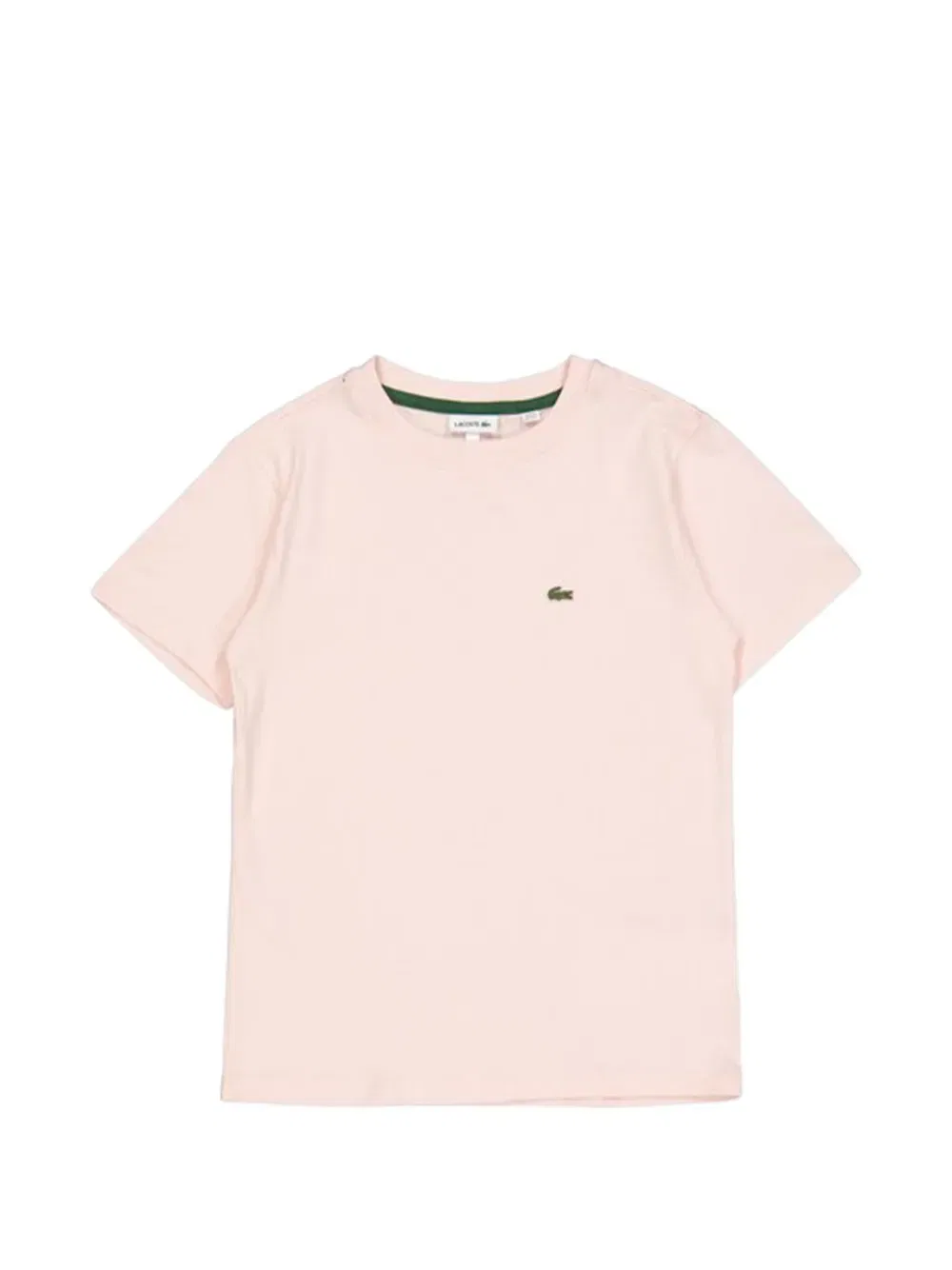 Футболка с круглым вырезом и логотипом Lacoste Kids, розовый
