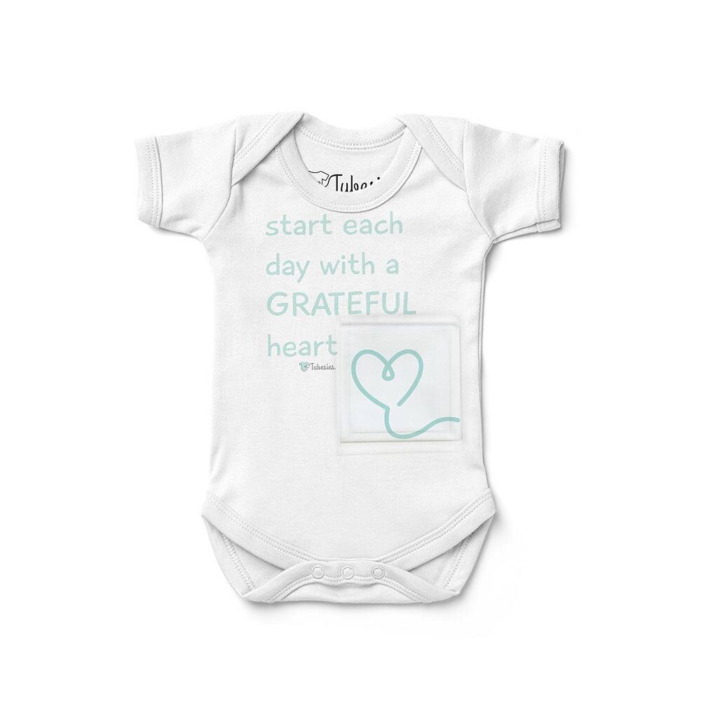 

Адаптивное боди Baby Tubesies Grateful Heart, белый