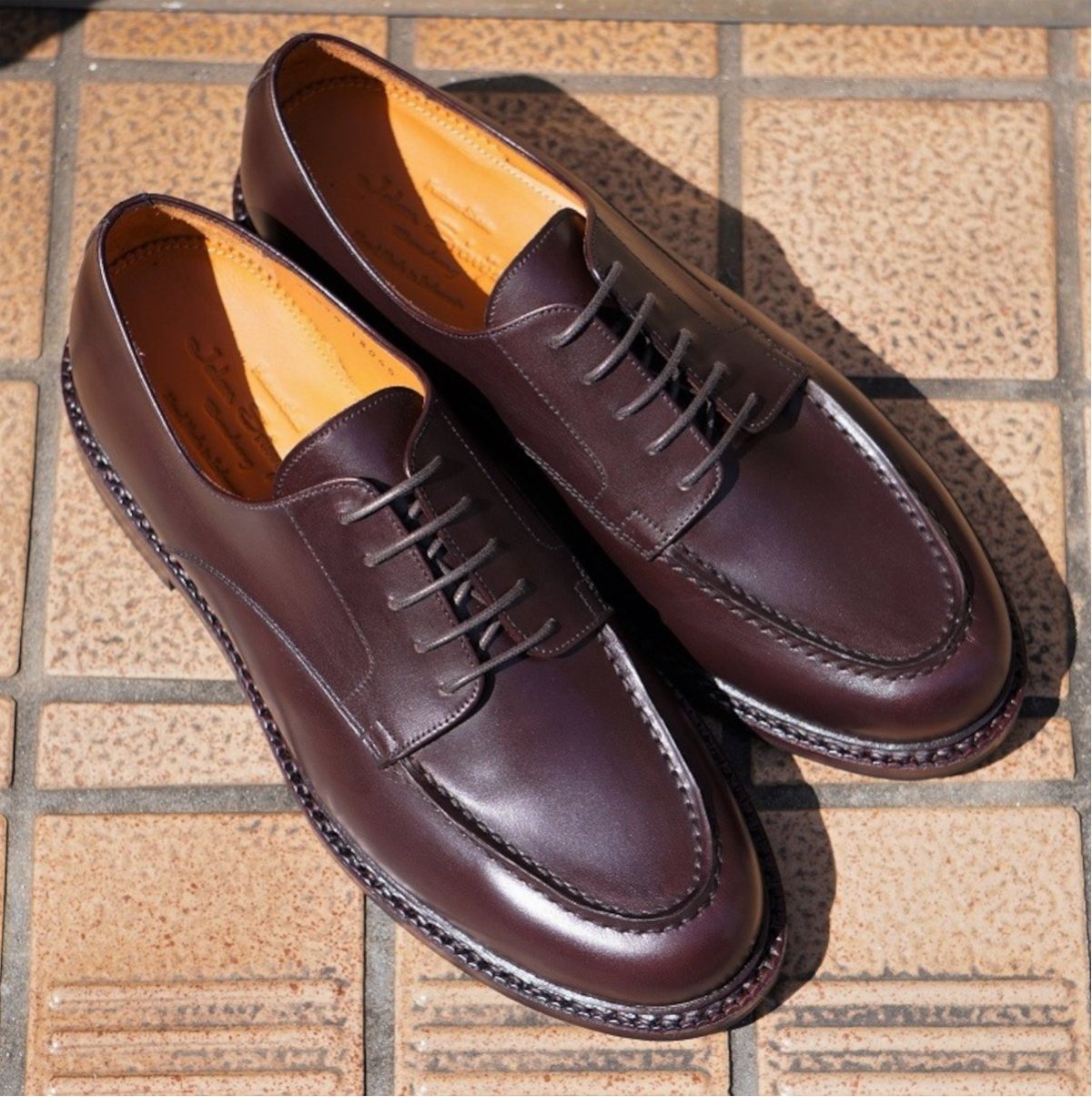 JALAN SRIWIJAYA 99030 Мужские туфли с U-образным вырезом и подошвой Dainite Jalan Sriwijaya, DARK BROWN