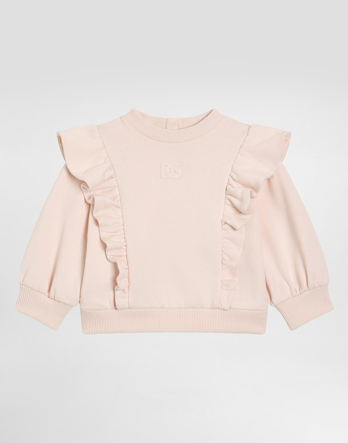 

Флисовый свитшот с лазерным логотипом DG Dolce&Gabbana, розовый