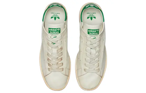 Кроссовки x adidas originals stan smith sneakers 'vintage white green' Balenciaga, белый — фото 4