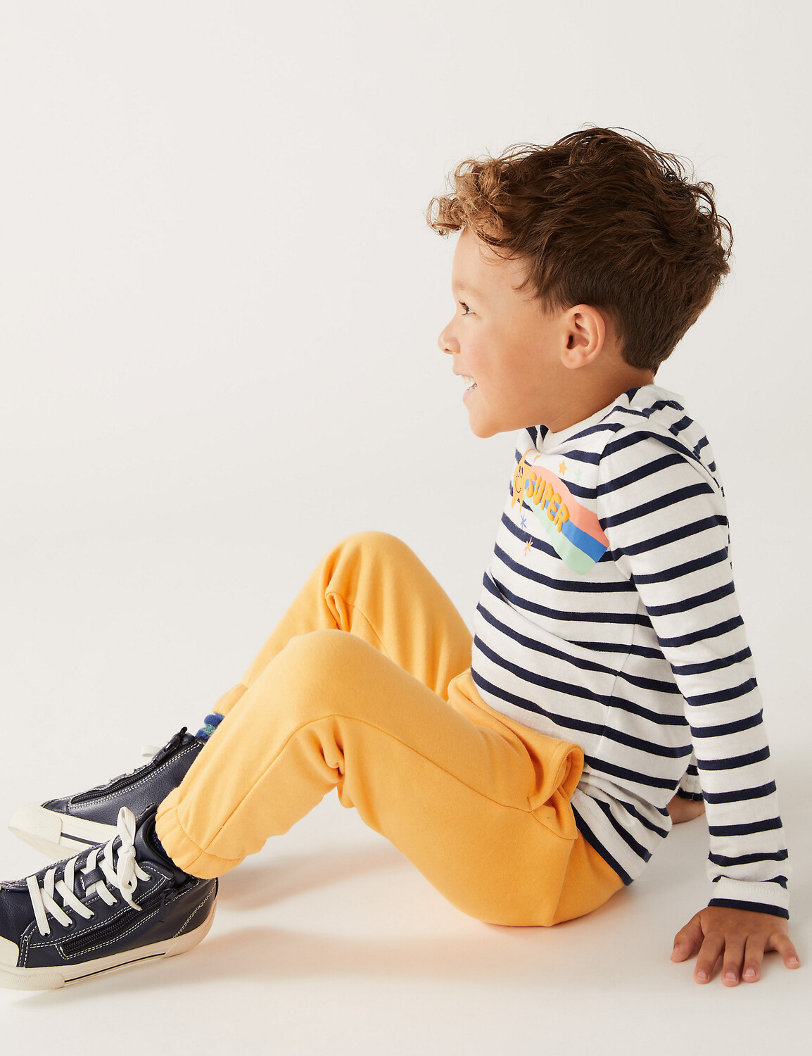 

Джоггеры с высоким содержанием хлопка (2–8 лет) Marks & Spencer, зеленый