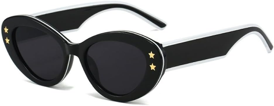 

Овальные солнцезащитные очки 2027 года для женщин и мужчин, с градиентными линзами, оправой со звездным декором, качественные винтажные солнцезащитные очки UV400 MTZJH, One Color