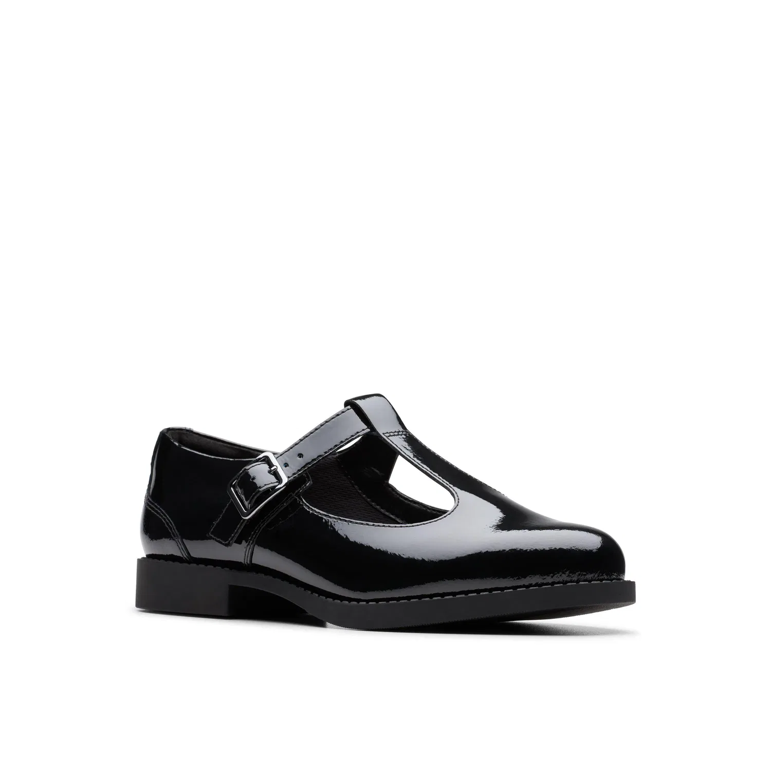 Туфли T-Bar из лакированной кожи Clarks, черный — фото 4