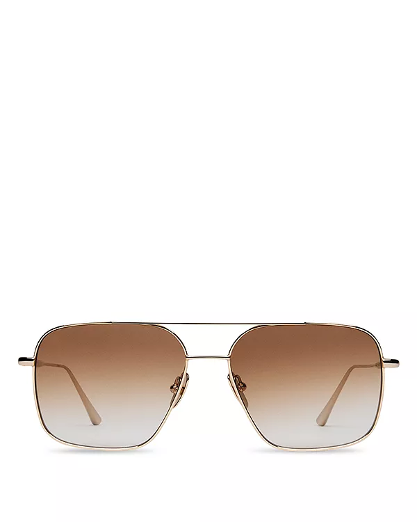 

Солнцезащитные очки-авиаторы, мягкий золотистый оттенок, 56 мм Chimi, коричневый