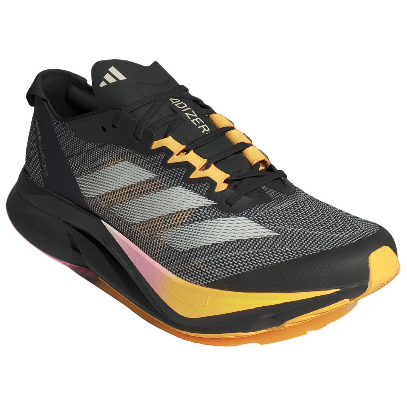 

Adizero Boston 12 Core Black Zero Metallic Spark Adidas, черный серый