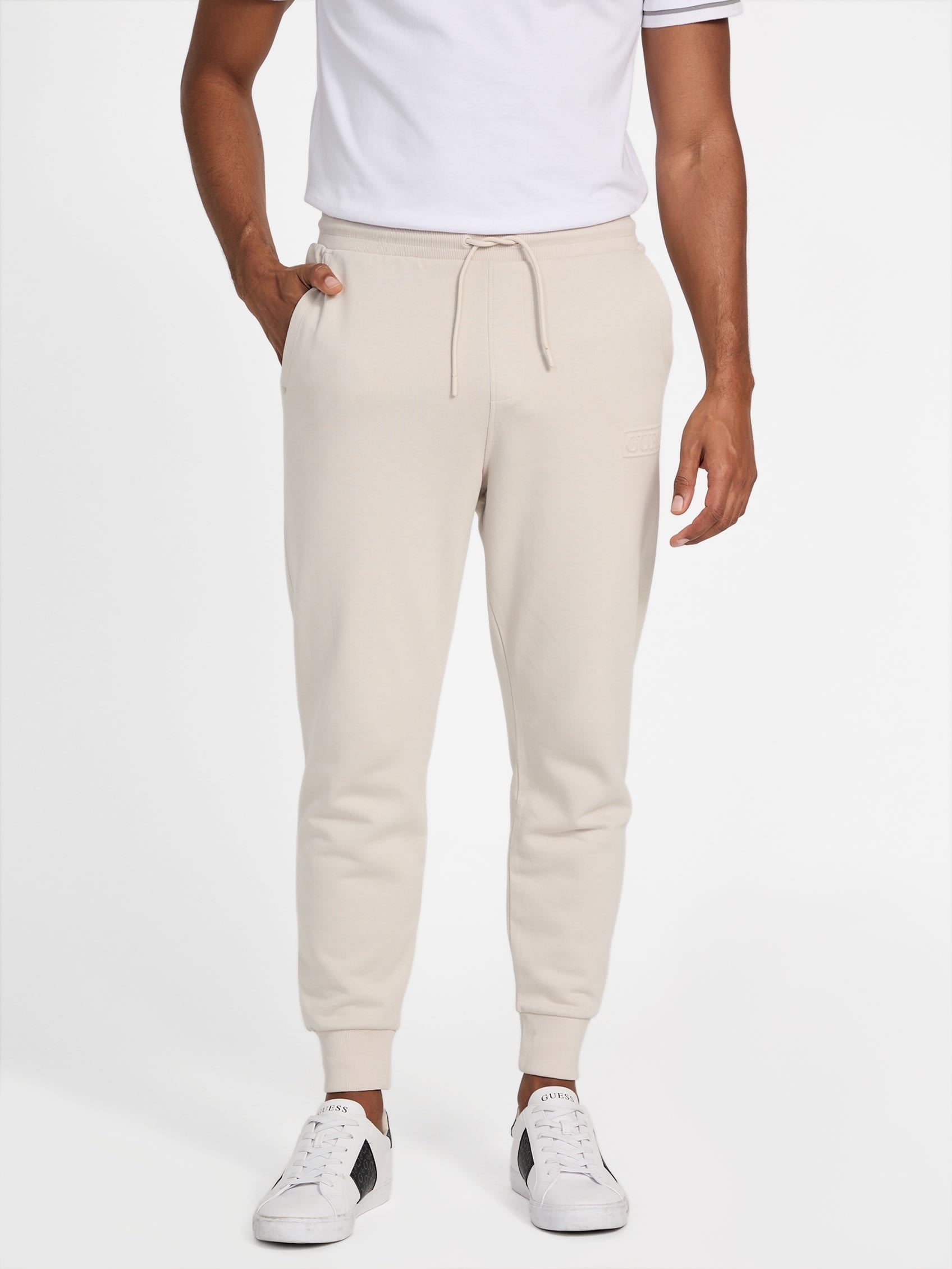 

Трикотажные махровые брюки Cruz Guess Factory, цвет over night oats