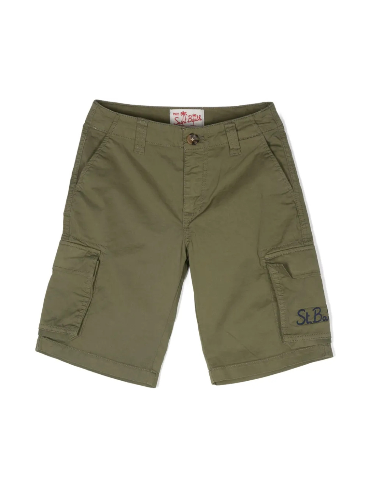 

Шорты с вышитым логотипом MC2 Saint Barth Kids, зеленый