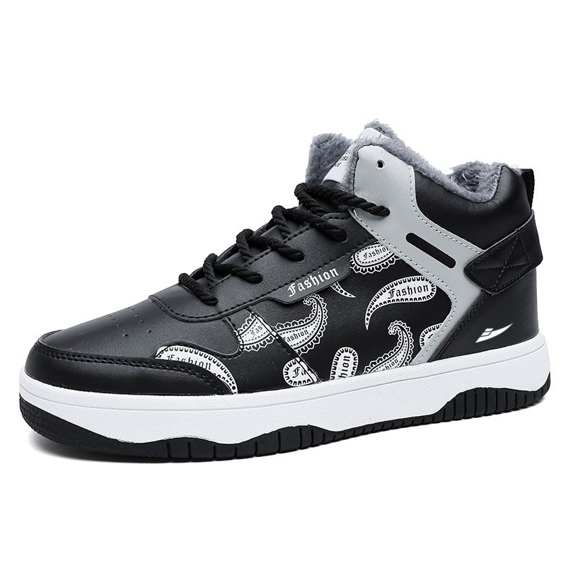 

Kuding Мужские скейтерские кроссовки хай-топ черный серый бежевый зеленый - черный серый, цвет Black Gray