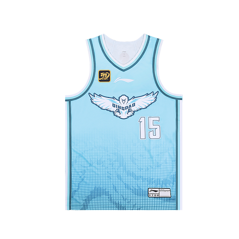 

Баскетбольная майка LiNing CBA Collection Classic, версия 24-25, команда Циндао, Ян Хансен, размер 15, мужская, светло-синяя