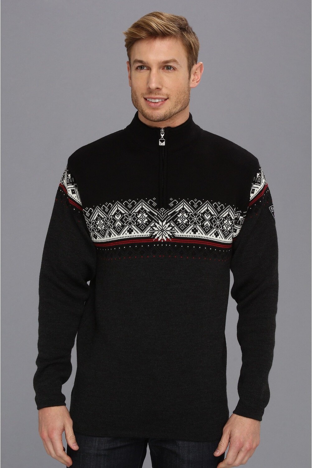 

Свитер Moritz Masculine Dale of Norway, цвет E-Teer Vig/Raspberry/Black/Off White