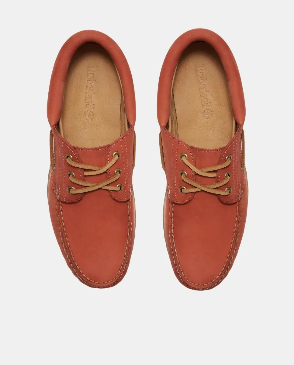 Оригинальные туфли-лодочки Timberland с тремя люверсами, сшитые вручную Timberland, светло-красный — фото 2