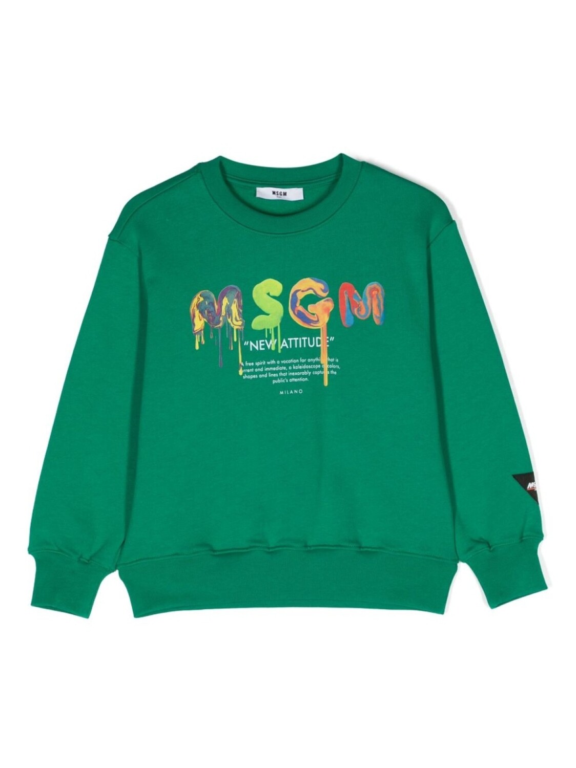 

MSGM Kids толстовка с логотипом, зеленый