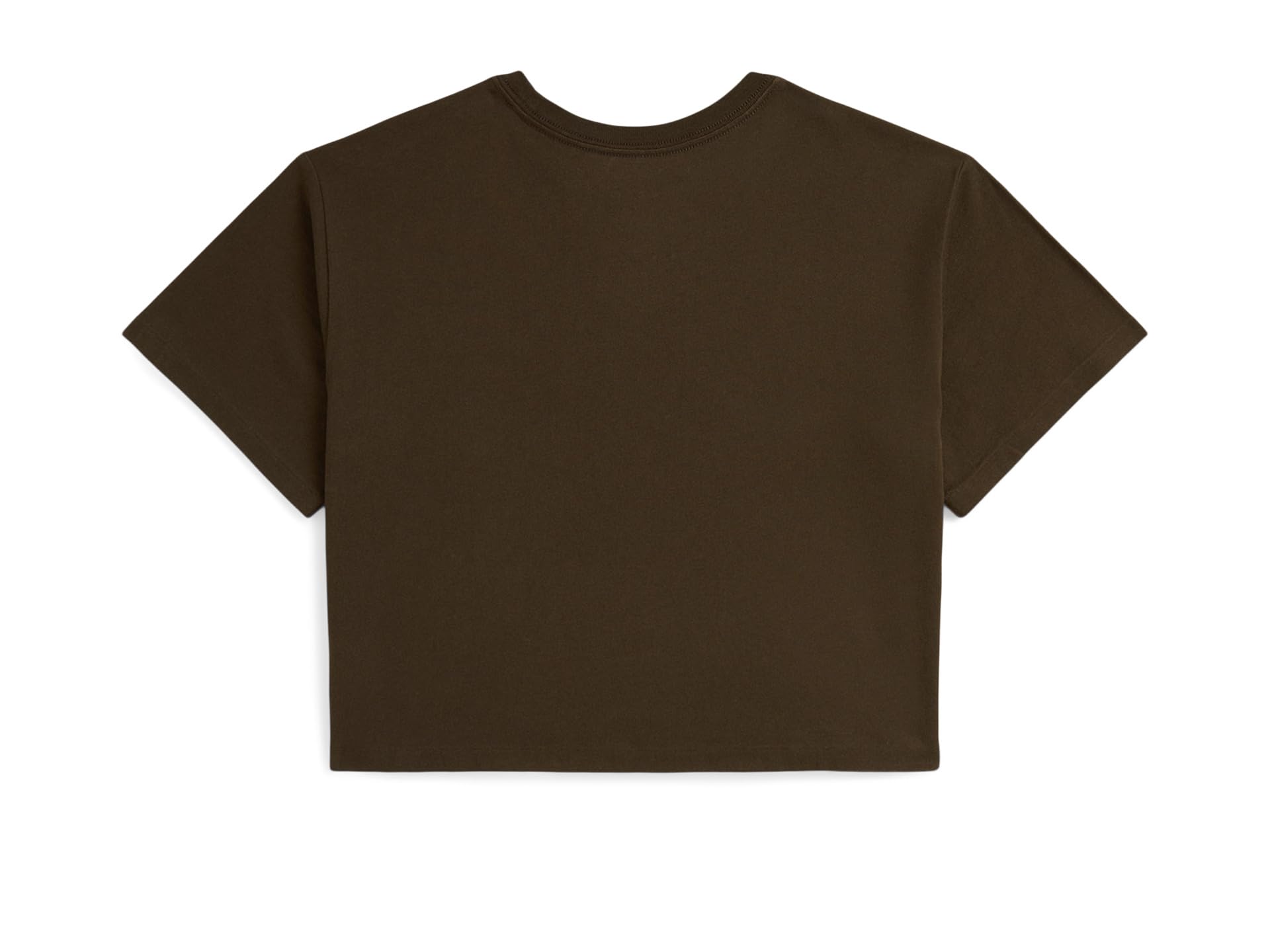 Футболка Polo Ralph Lauren Kids Logo Crest Cotton Jersey Boxy Tee, цвет Court Brown — фото 2