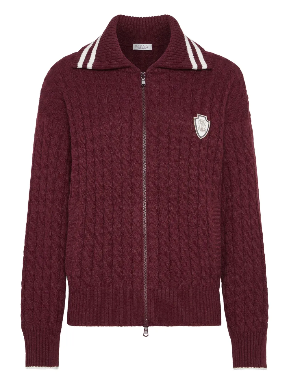 

Кардиган фактурной вязки Brunello Cucinelli, красный