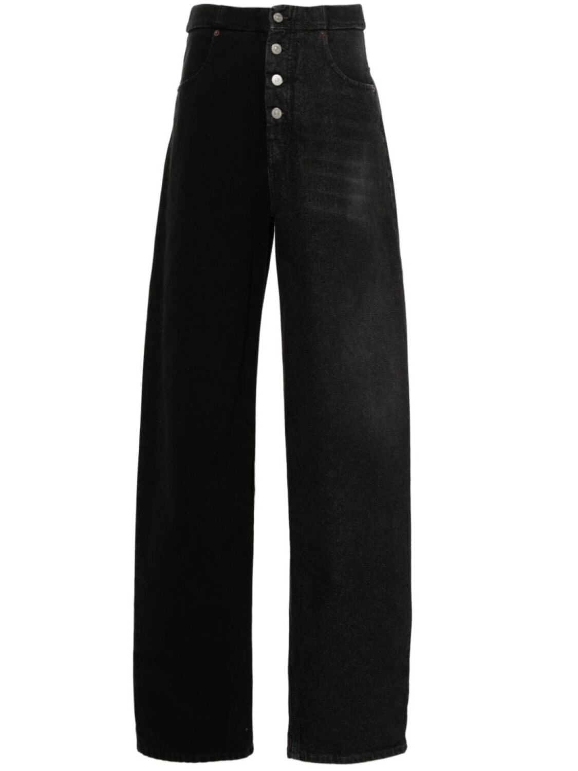 

Широкие джинсы Half and Half MM6 Maison Margiela, черный