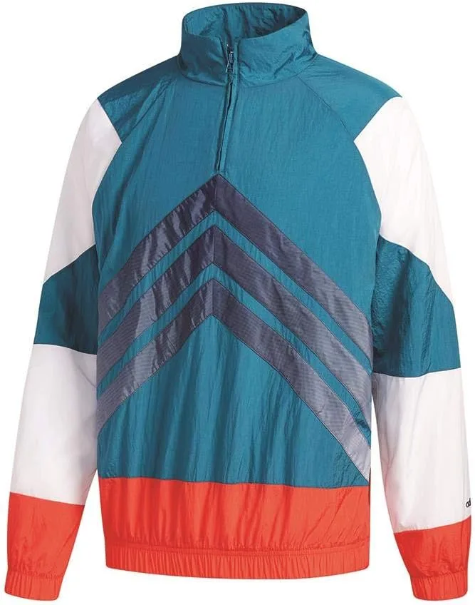 Мужская ветровка Adidas Originals на молнии, красно-белая