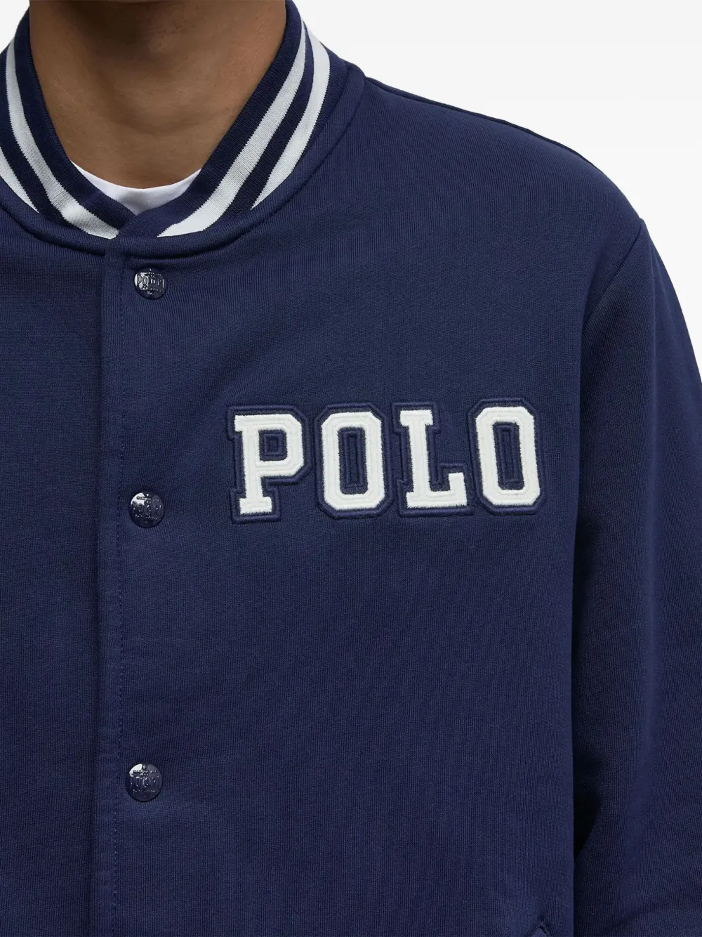 Пиджак с пуговицами и полосатыми деталями Polo Ralph Lauren, синий — фото 4