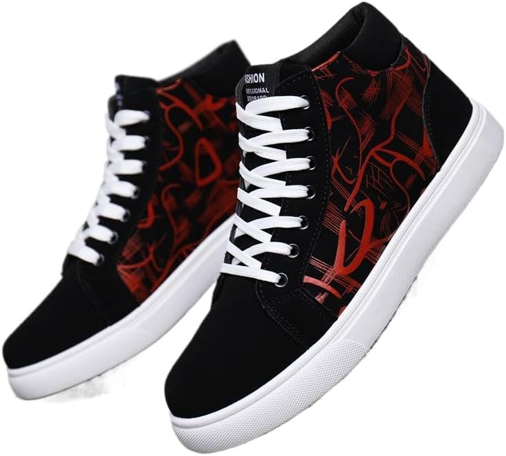 

Мужские высокие кеды SWZEC черного цвета с графическим рисунком