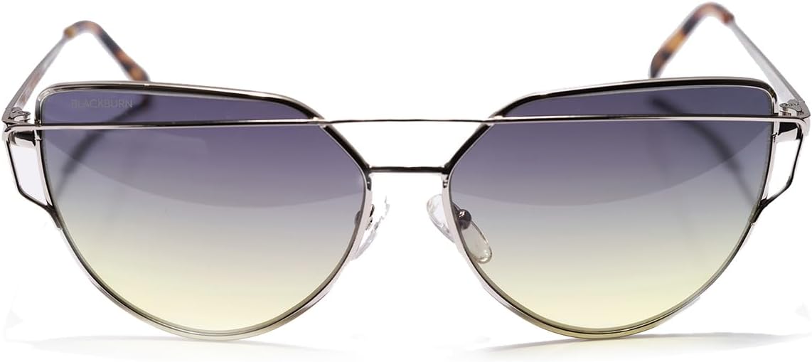 

Солнцезащитные очки Blackburn Oversized Cat Eye для женщин и мужчин, модель 2025 года – дизайнерские очки итальянского производства с защитой от УФ-излучения UV400, Mauve-yellow