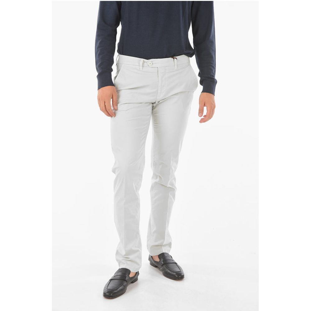 

Брюки-чиносы из эластичного хлопка с 5 карманами ID Corneliani, White