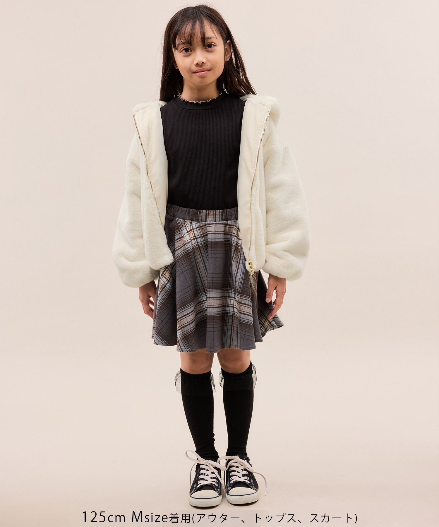 Пушистая блузка на молнии из искусственного меха ROPE' PICNIC KIDS, Off-white (15) — фото 2