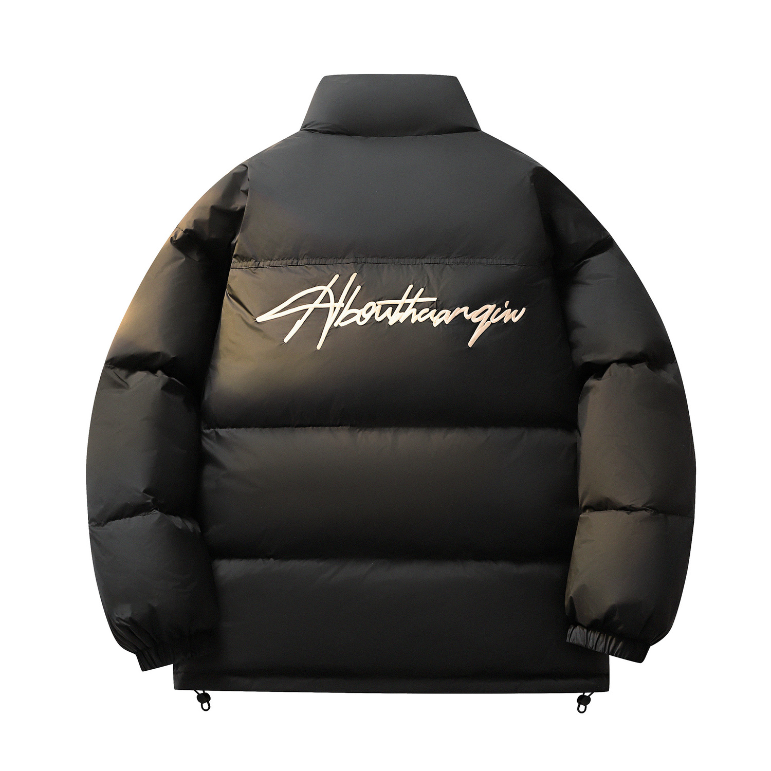 

Пуховик Unisex с воротником стойкой утепленный HUANQIU, черный-белый[ten-needle embroidery thickened]